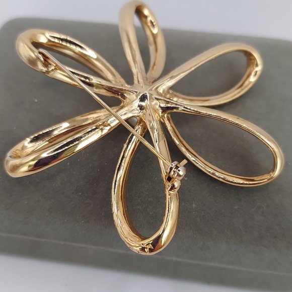 STUNNING PEARL & GOLD BROOCH - Picture 7 of 8